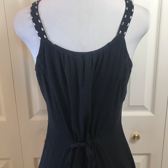 Black Studded Sundress Tie Back sz S by Rayasun - Picture 7 of 8